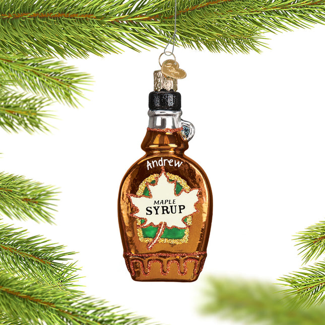 keepsake personalized maple syrup christmas ornament – Christmas ornament, holiday tree decoration or gift