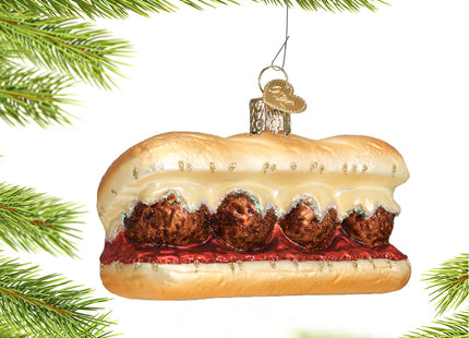 decorative personalized meatball sandwich christmas ornament – Christmas ornament, holiday tree decoration or gift