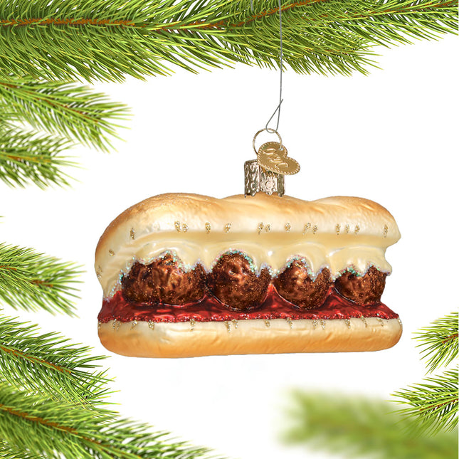decorative personalized meatball sandwich christmas ornament – Christmas ornament, holiday tree decoration or gift
