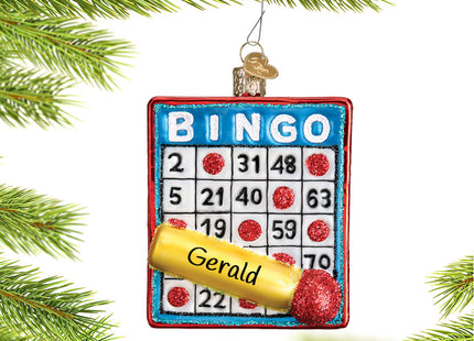 decorative personalized bingo card with marker christmas ornament – Christmas ornament, holiday tree decoration or gift