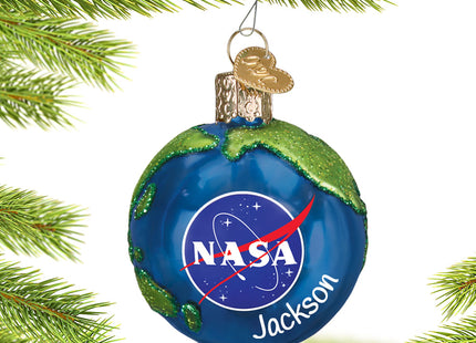 holiday personalize nasa earth christmas ornament – Christmas ornament, holiday tree decoration or gift