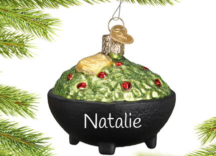 decorative personalized guacamole christmas ornament – Christmas ornament, holiday tree decoration or gift
