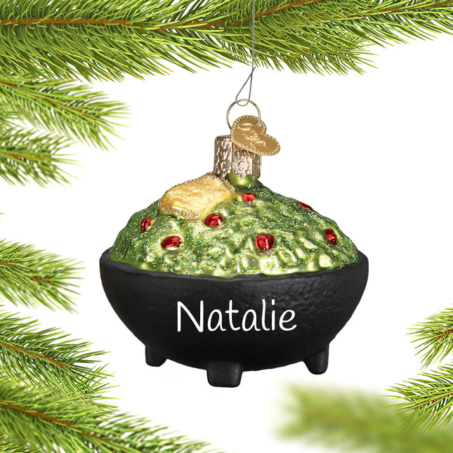 decorative personalized guacamole christmas ornament – Christmas ornament, holiday tree decoration or gift