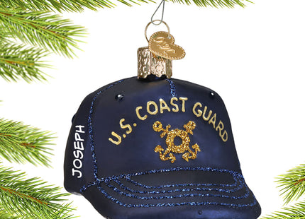 keepsake personalized coast guard cap christmas ornament – Christmas ornament, holiday tree decoration or gift