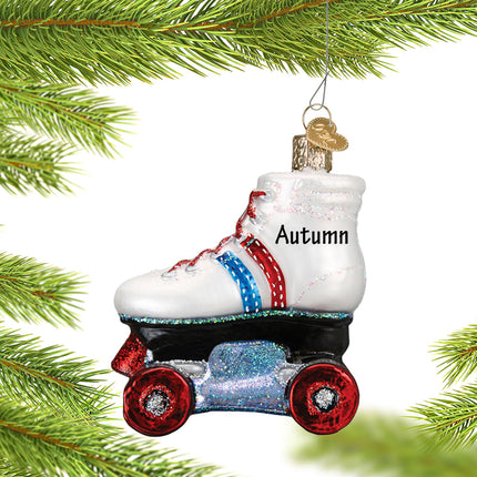 holiday personalized roller skate christmas ornament – Christmas ornament, holiday tree decoration or gift