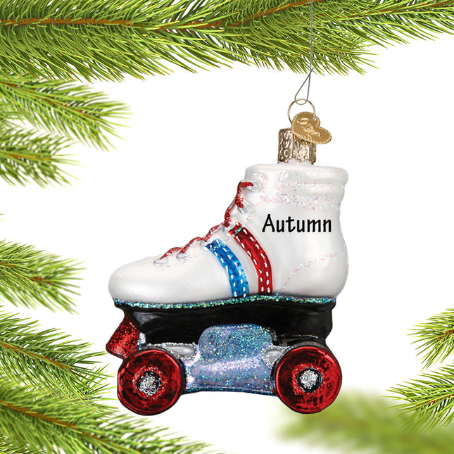 holiday personalized roller skate christmas ornament – Christmas ornament, holiday tree decoration or gift