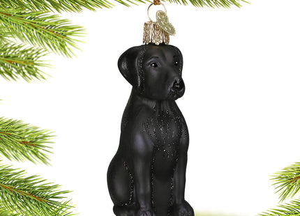 custom black lab christmas ornament – Christmas ornament, holiday tree decoration or gift