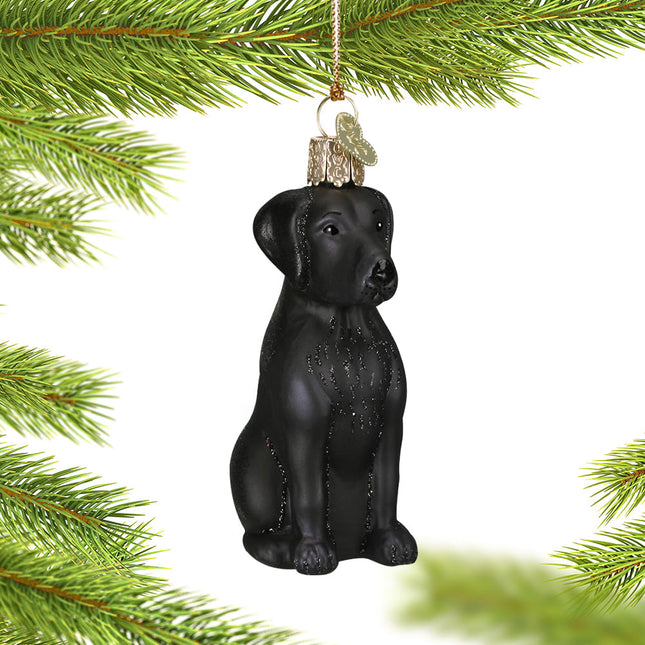custom black lab christmas ornament – Christmas ornament, holiday tree decoration or gift