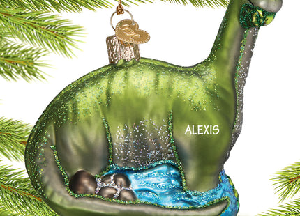decorative personalized brontosaurus christmas ornament – Christmas ornament, holiday tree decoration or gift