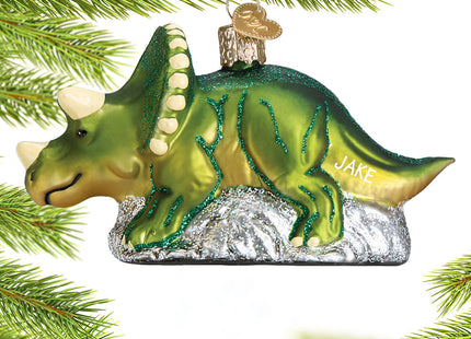 personalized personalized triceratops christmas ornament – Christmas ornament, holiday tree decoration or gift