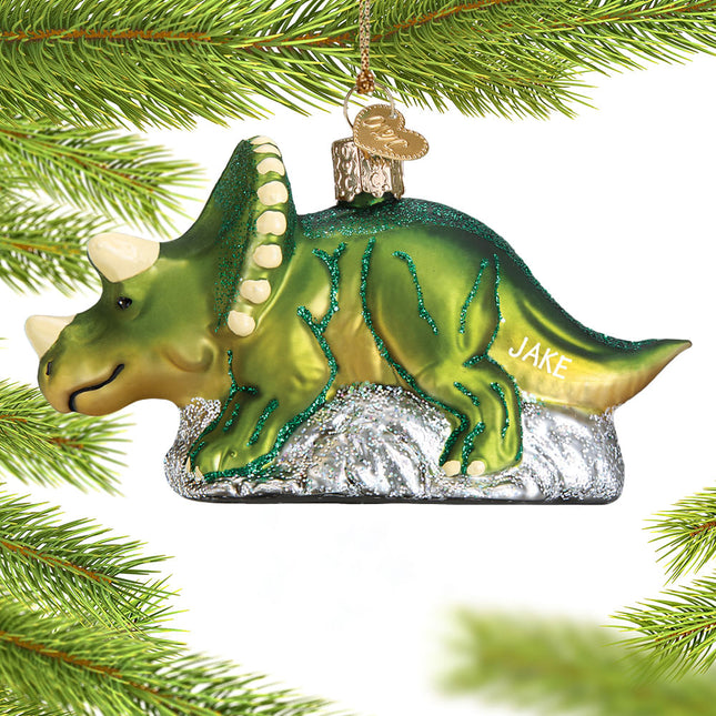 personalized personalized triceratops christmas ornament – Christmas ornament, holiday tree decoration or gift