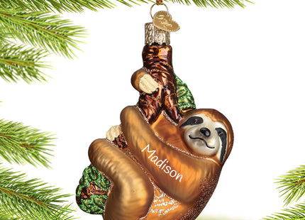 keepsake personalized sloth christmas ornament – Christmas ornament, holiday tree decoration or gift