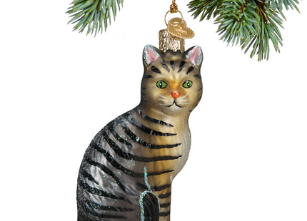 decorative tabby cat christmas ornament – Christmas ornament, holiday tree decoration or gift
