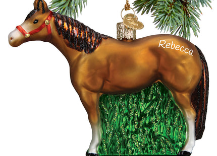 personalized personalized quarter horse christmas ornament – Christmas ornament, holiday tree decoration or gift