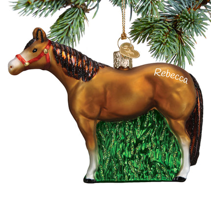 personalized personalized quarter horse christmas ornament – Christmas ornament, holiday tree decoration or gift