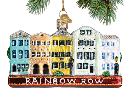 personalized rainbow row- charleston christmas ornament – Christmas ornament, holiday tree decoration or gift