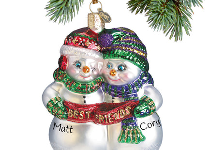 keepsake personalized best friends christmas ornament – Christmas ornament, holiday tree decoration or gift