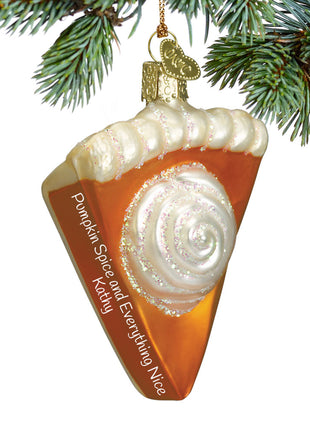 Piece of Pumpkin Pie Ornament  by OLD WORLD CHRISTMAS Ornament