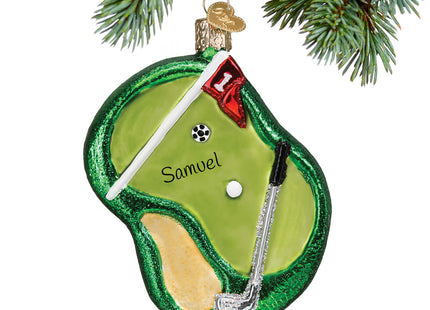 personalized personalized putting green christmas ornament – Christmas ornament, holiday tree decoration or gift