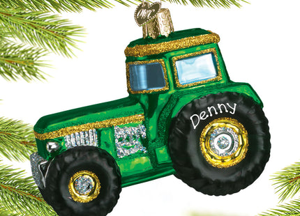 custom personalized tractor christmas ornament – Christmas ornament, holiday tree decoration or gift