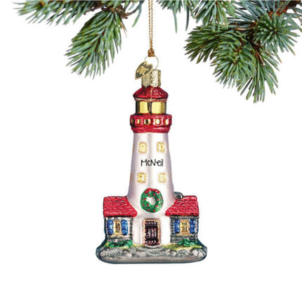 personalized personalized lighthouse christmas ornament – Christmas ornament, holiday tree decoration or gift