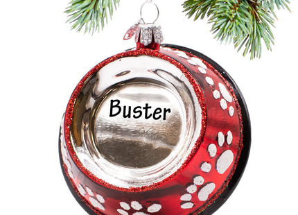 keepsake personalized dog & cat pet bowl christmas ornament – Christmas ornament, holiday tree decoration or gift