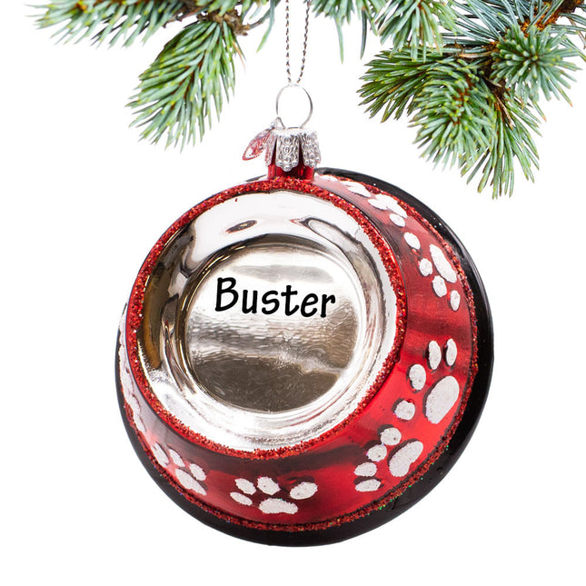 keepsake personalized dog & cat pet bowl christmas ornament – Christmas ornament, holiday tree decoration or gift