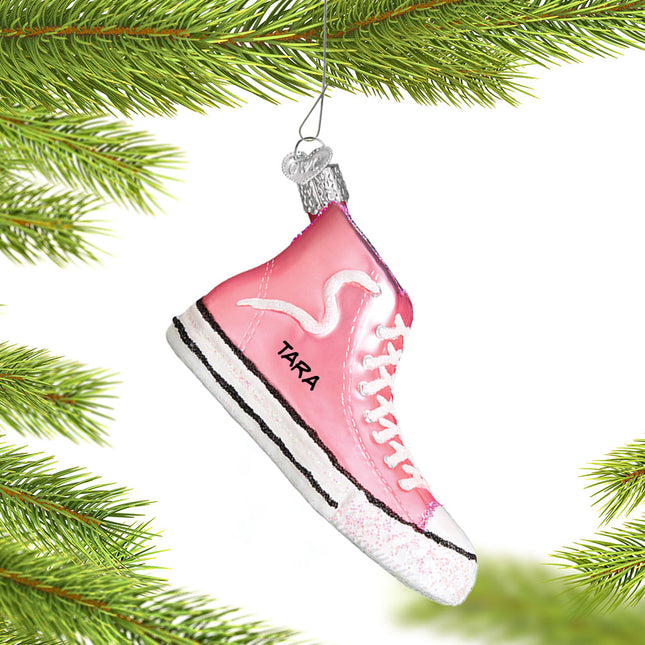 holiday personalized high top sneaker christmas ornament – Christmas ornament, holiday tree decoration or gift