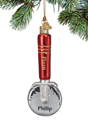 Pizza Cutter Ornament  by OLD WORLD CHRISTMAS Ornament