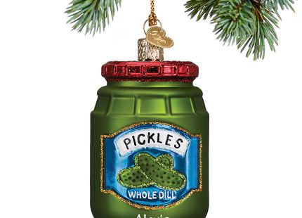 custom personalized jar of pickles christmas ornament – Christmas ornament, holiday tree decoration or gift