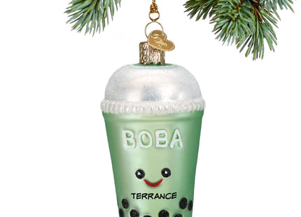 decorative personalized boba tea christmas ornament – Christmas ornament, holiday tree decoration or gift