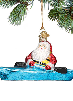Santa In Kayak Ornament  by OLD WORLD CHRISTMAS Ornament