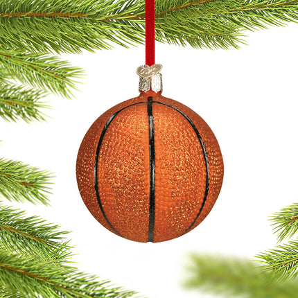 holiday glass basketball christmas ornament – Christmas ornament, holiday tree decoration or gift