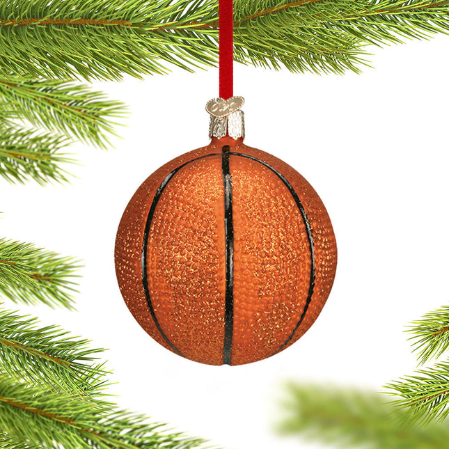 holiday glass basketball christmas ornament – Christmas ornament, holiday tree decoration or gift