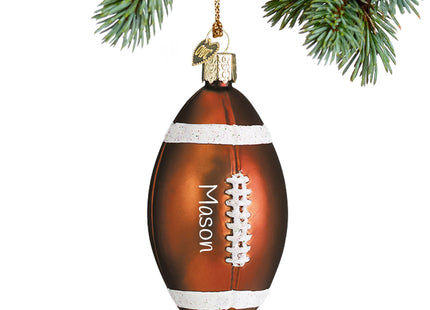 decorative personalized football christmas ornament – Christmas ornament, holiday tree decoration or gift