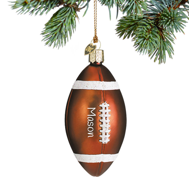 decorative personalized football christmas ornament – Christmas ornament, holiday tree decoration or gift