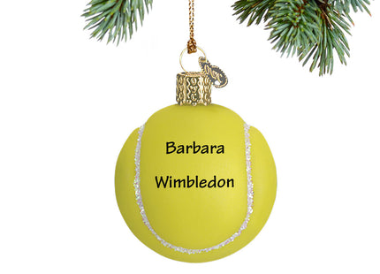 personalized personalized glass tennis ball christmas ornament – Christmas ornament, holiday tree decoration or gift
