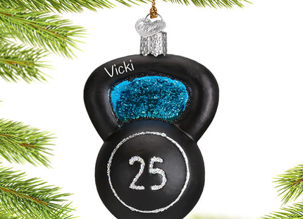 personalized personalized glass kettlebell christmas ornament – Christmas ornament, holiday tree decoration or gift