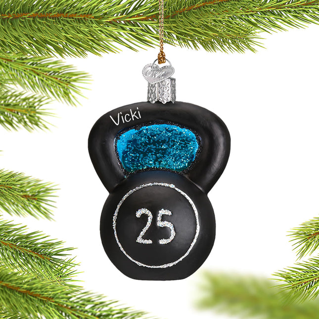 personalized personalized glass kettlebell christmas ornament – Christmas ornament, holiday tree decoration or gift