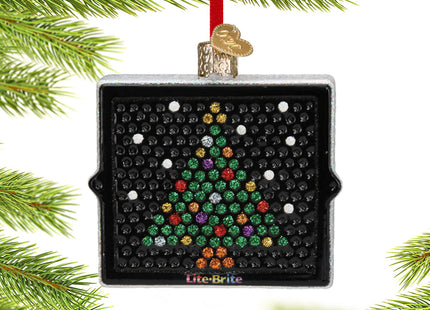 engraved lite-brite christmas ornament – Christmas ornament, holiday tree decoration or gift