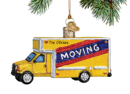 engraved personalized moving truck christmas ornament – Christmas ornament, holiday tree decoration or gift