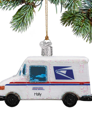 USPS Mail Truck Ornament  by OLD WORLD CHRISTMAS Ornament