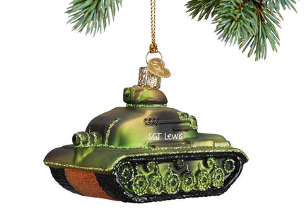 holiday personalized military tank christmas ornament – Christmas ornament, holiday tree decoration or gift