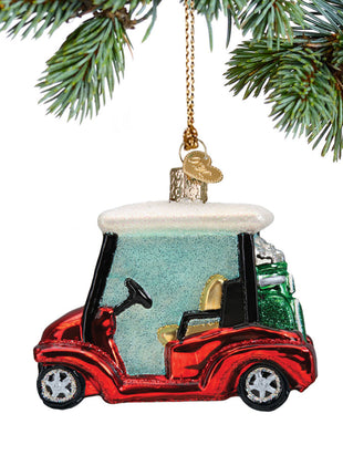 Glass Golf Cart Ornament  by OLD WORLD CHRISTMAS Ornament
