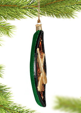 Green Canoe Ornament  by OLD WORLD CHRISTMAS Ornament