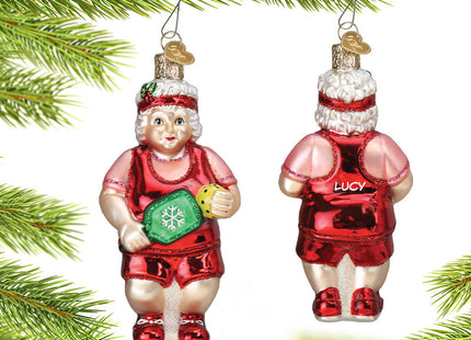 keepsake personalized pickleball mrs claus christmas ornament – Christmas ornament, holiday tree decoration or gift