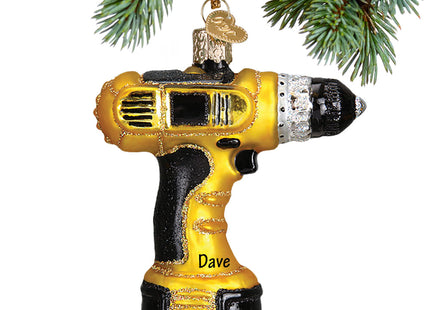 decorative personalized power drill christmas ornament – Christmas ornament, holiday tree decoration or gift