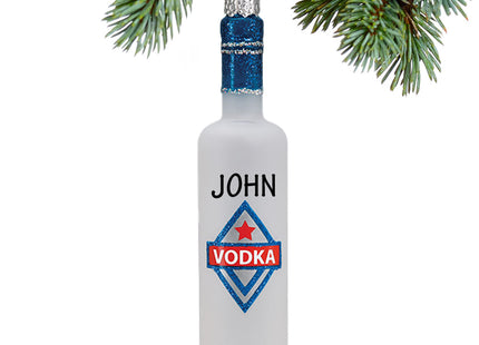 engraved personalized vodka christmas ornament – Christmas ornament, holiday tree decoration or gift