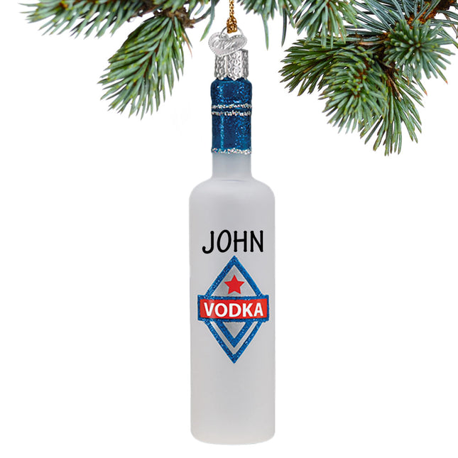 engraved personalized vodka christmas ornament – Christmas ornament, holiday tree decoration or gift