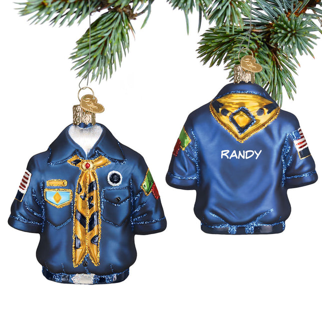 keepsake personalized boy scout shirt christmas ornament – Christmas ornament, holiday tree decoration or gift